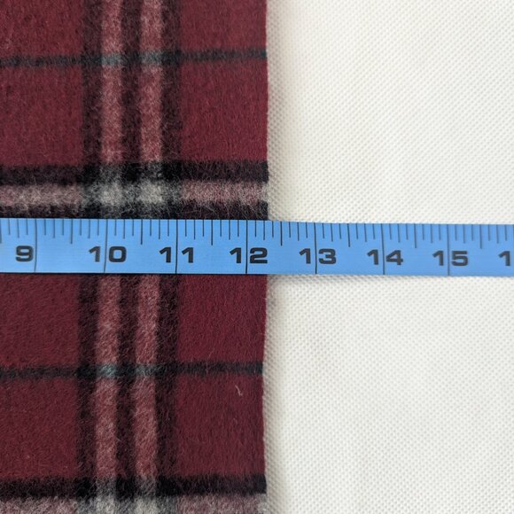 BURBERRY London Classic Nova Check Knit 100% Cashmere Neck Warmer Maroon SCARF - Picture 7 of 7